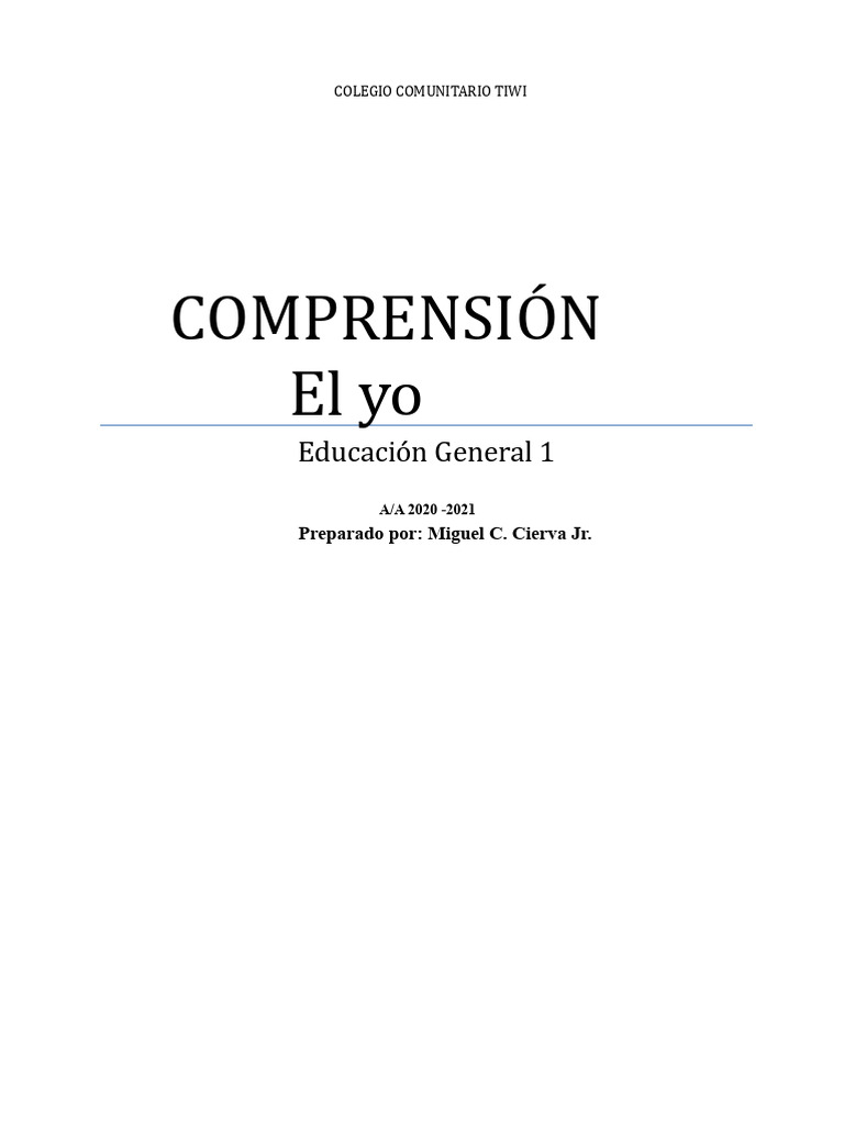 Módulo Comprendiendo El Yo | PDF | Sistema reproductivo | Sexo