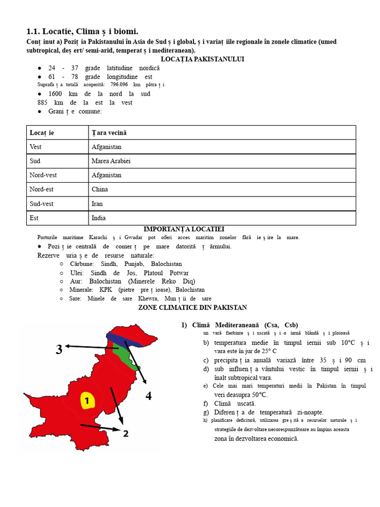 EDEXCEL IGCSE Studii Pakistaneze p2 Secțiunea A Note | PDF