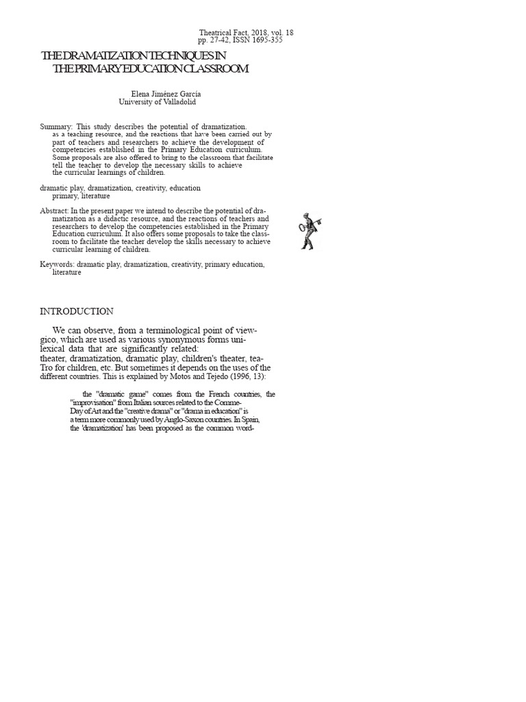 Dramatization Techniques in Education | PDF | Communication | Nonverbal ...