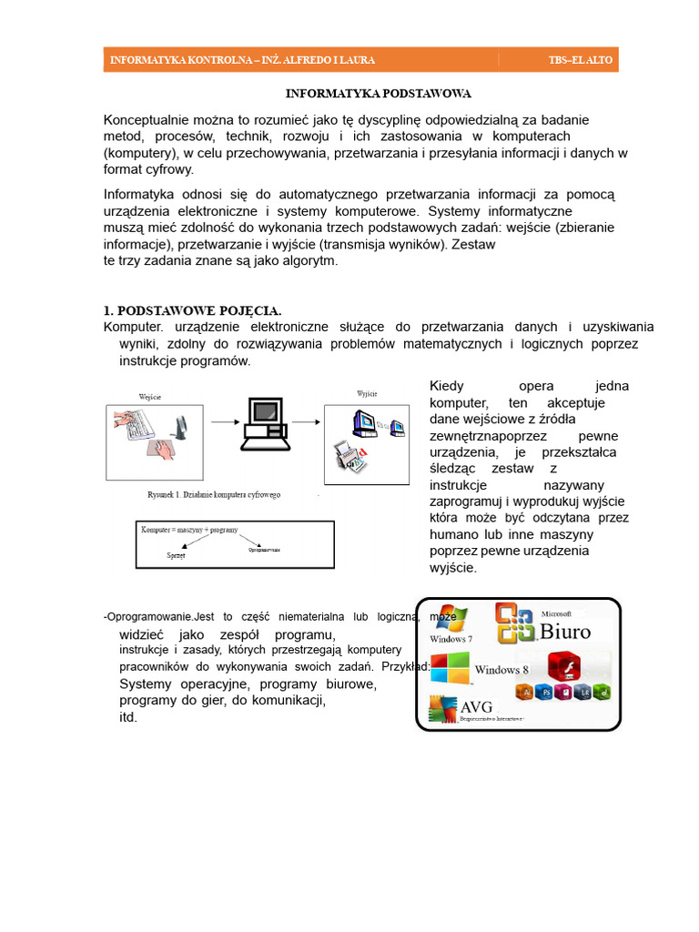 Informatyka Podstawowa I | PDF