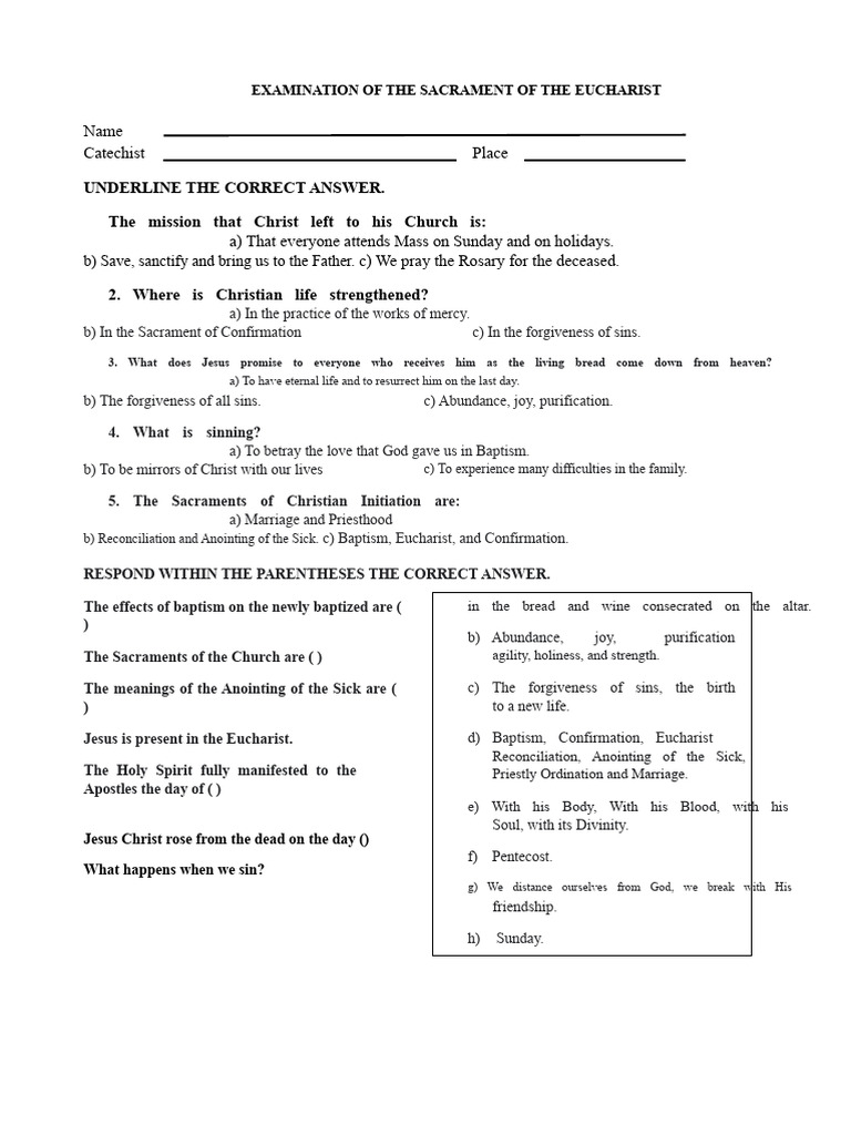 Understanding the Eucharist Sacrament | PDF | Eucharist | Baptism