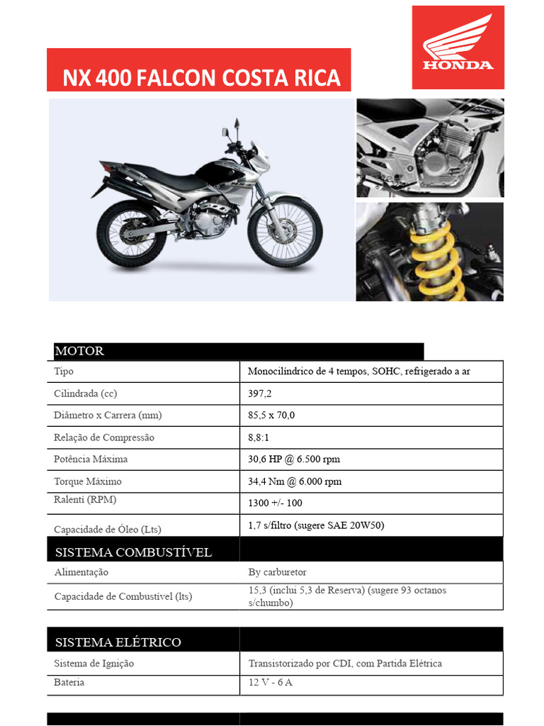 Ficha Técnica da Falcon 400 | PDF