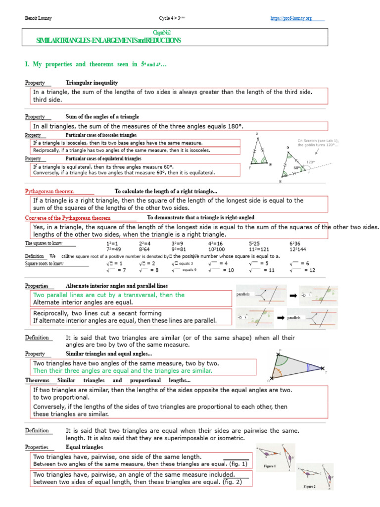 Similar Triangles: Properties & Theorems | PDF | Triangle | Square Root