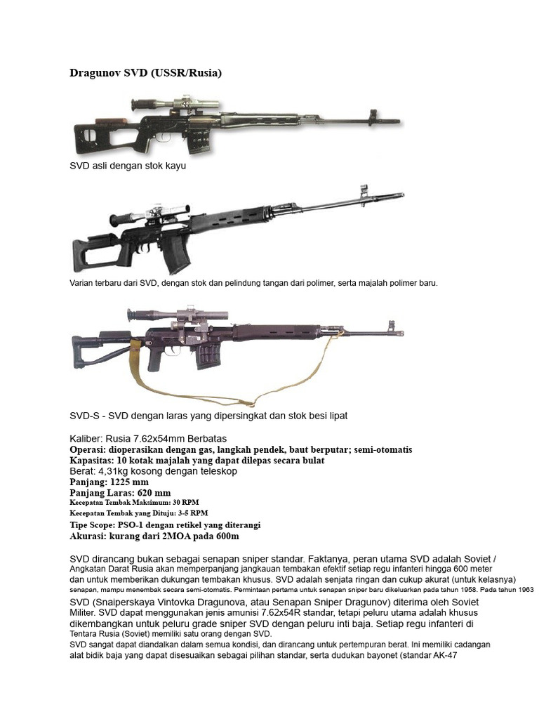 Dragunov SVD (Ussr - Rusia) | PDF