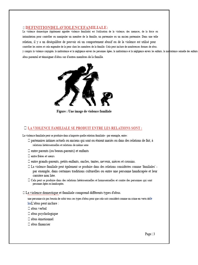 Comprendre la violence familiale et ses causes | PDF | La violence ...