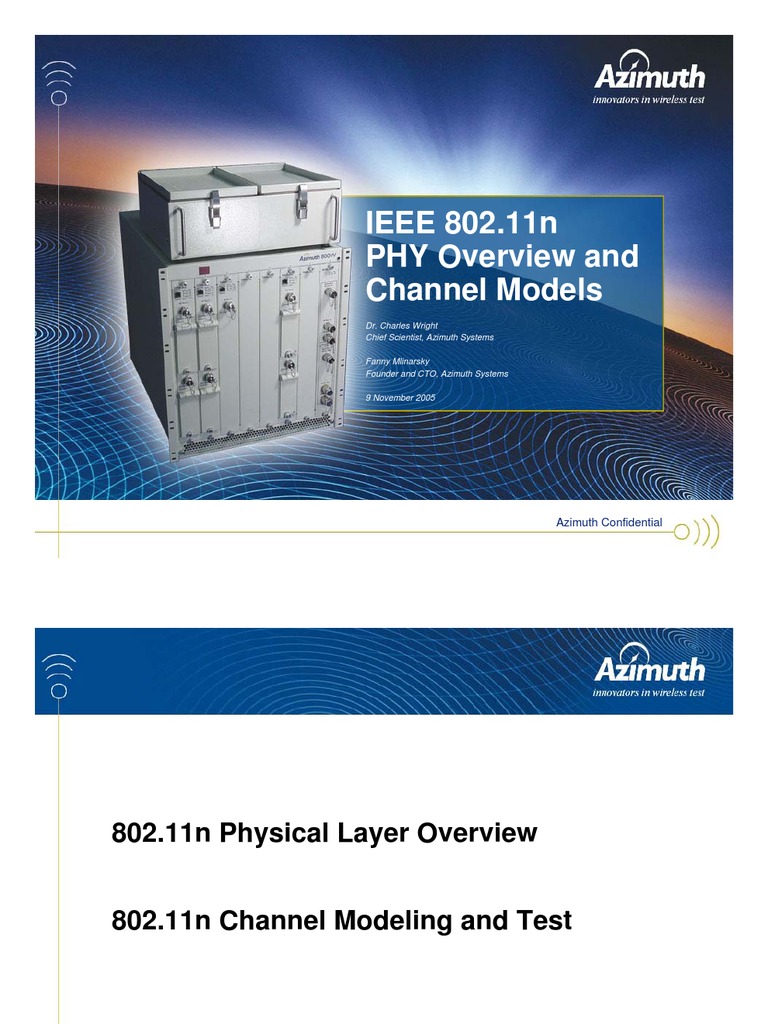 IEEE 802.11n MIMO and Channel Models | PDF