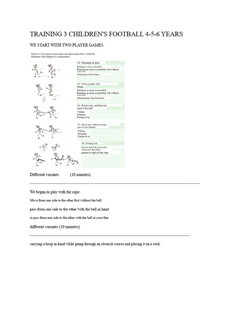 Children's Football Training for Ages 4-6 | PDF