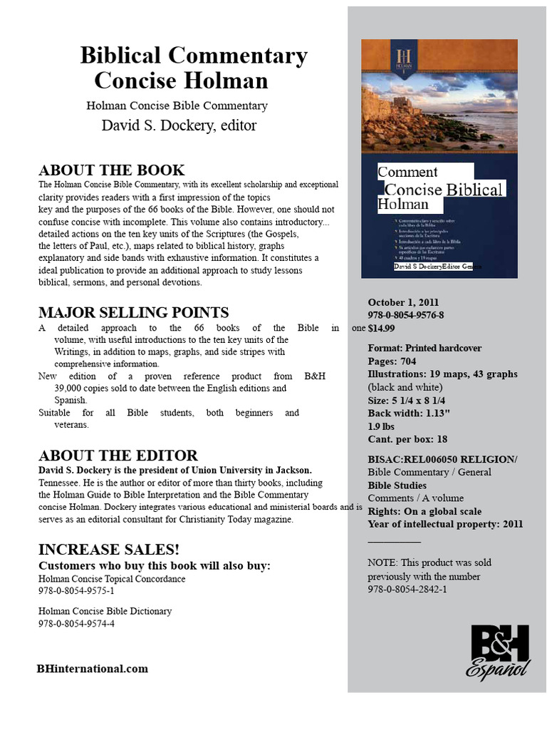 Holman Concise Bible Commentary Overview | PDF | Bible | Books