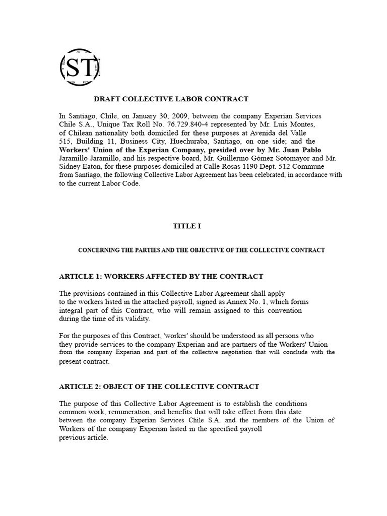 Collective Labor Agreement - Final Version | PDF | Salary | Collective ...