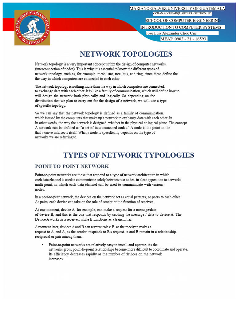 Understanding Network Topologies | PDF | Network Topology | Computer ...