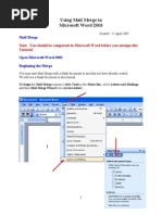 Mail Merge 2003