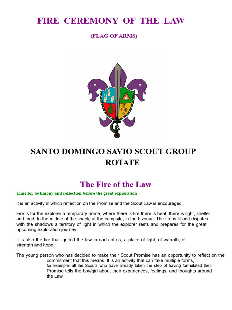 Scout Fire Ceremony: Law and Promise | PDF | Jesus | Prayer