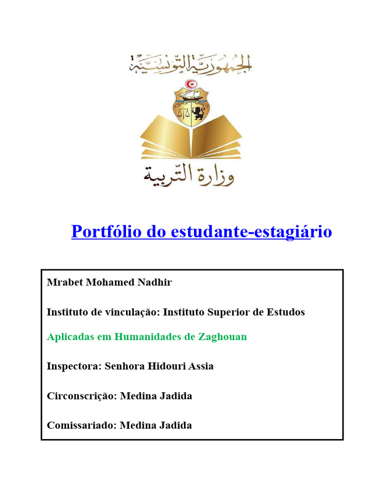 Portfólio de Estágio em Educação | PDF | Aprendizado | Pedagogia