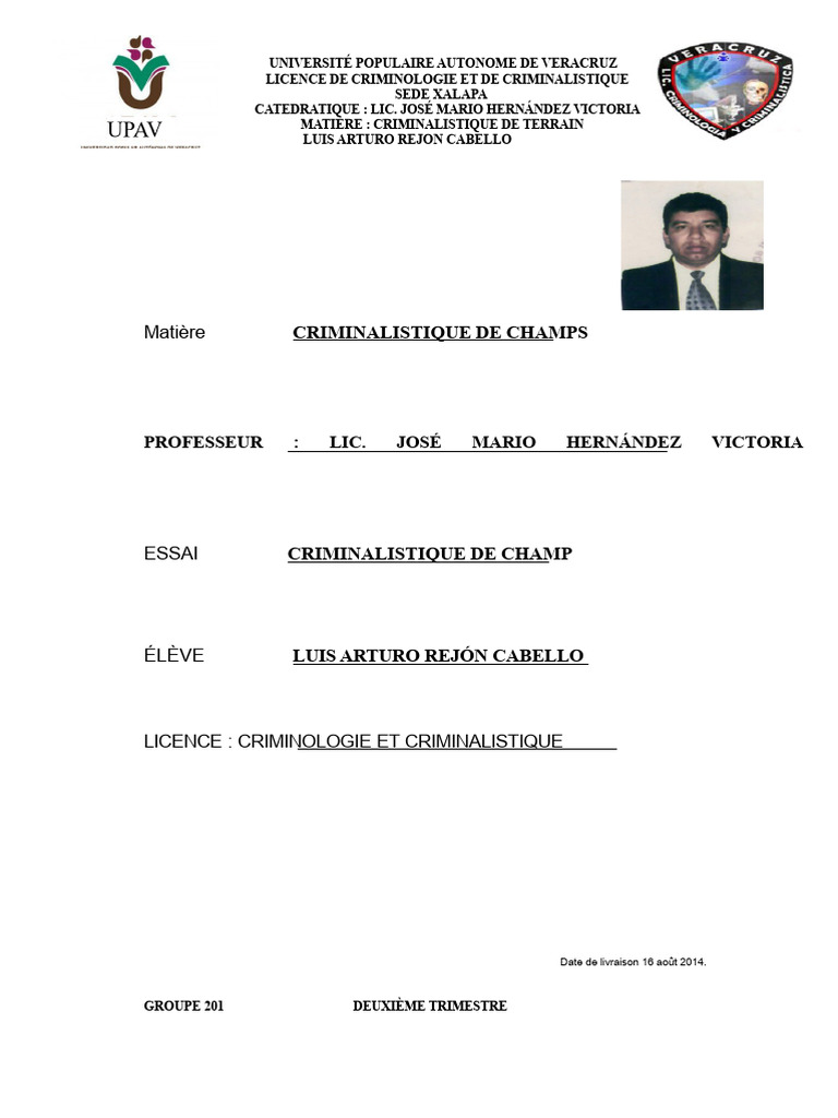 Introduction à la Criminalistique de Terrain | PDF | Main | Peau