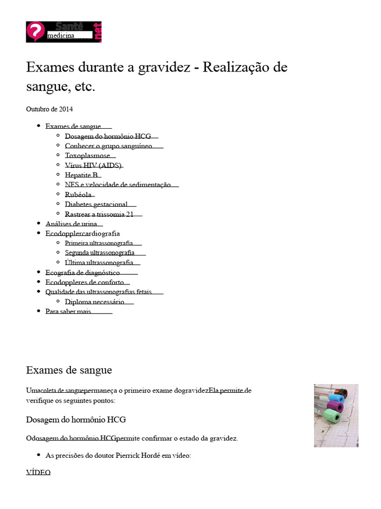 Exames Essenciais na Gravidez | PDF | Gravidez | Ultrassom médico