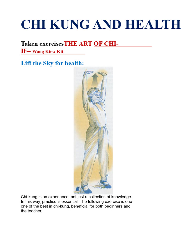Chi Kung Exercises for Health Benefits | PDF | Breathing | Hand
