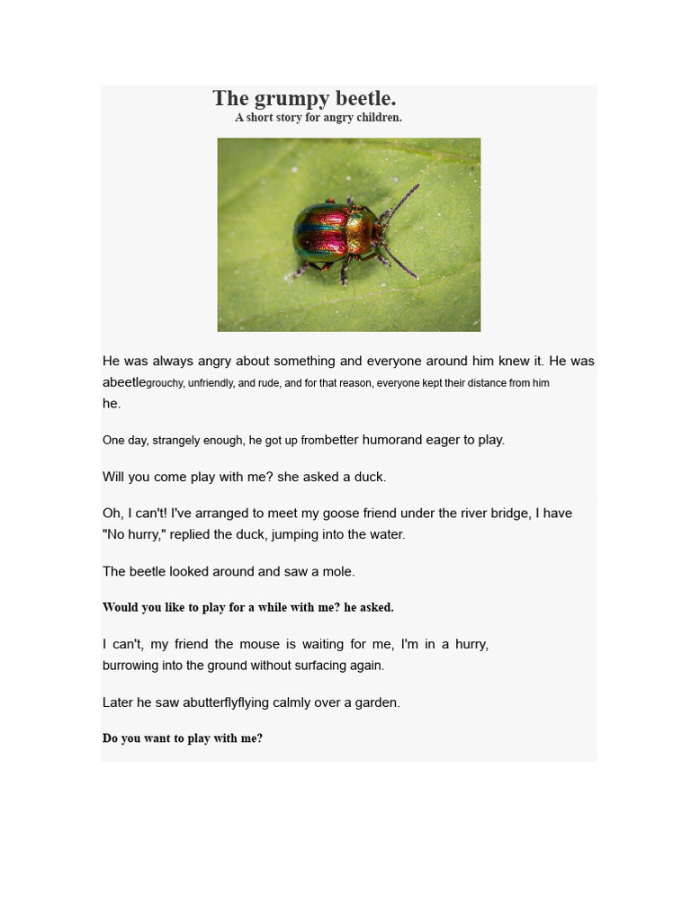 The Grumpy Beetle | PDF