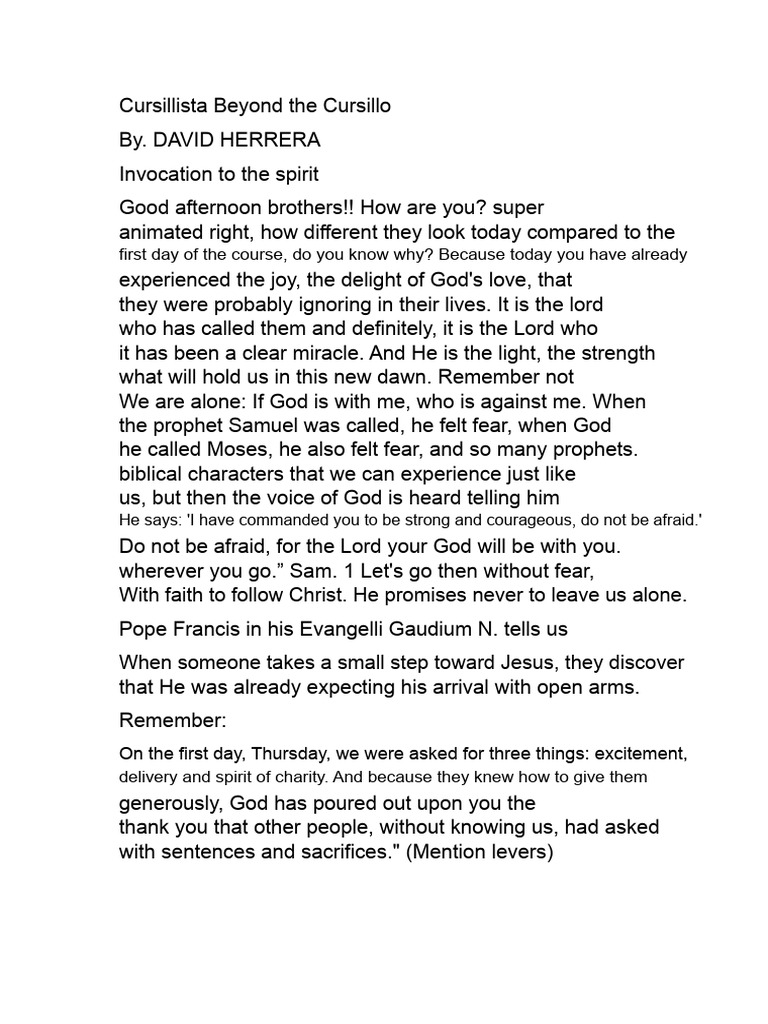 Cursillo Journey: Embracing Faith and Mission | PDF | Jesus | Religious ...
