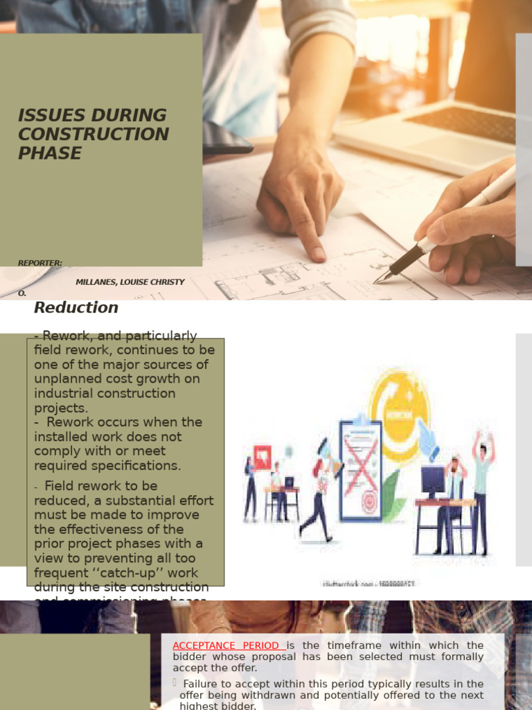 Construction Phase Issues Report | PDF | Damages | Business