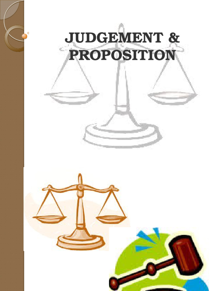 Understanding Judgment and Propositions | PDF | Proposition | Predicate ...