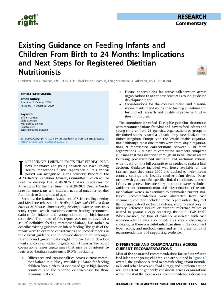 Infant Feeding Guidelines for RDNs | PDF | Infant Formula | Dietary ...