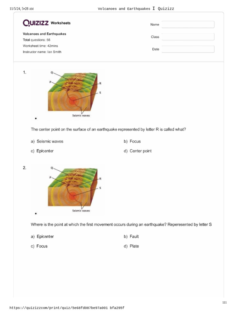Volcanoes and Earthquakes | PDF | Volcano | Earthquakes