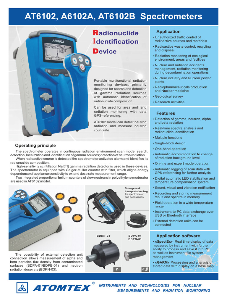Portable Radiation Monitoring Spectrometers | PDF | Radiation | Neutron