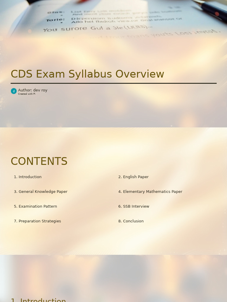 CDS Exam Pattern and Syllabus Overview | PDF | Trigonometry | Mathematics