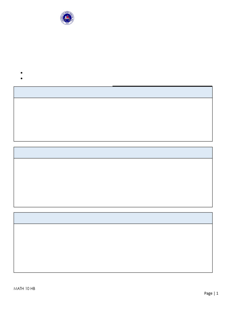 MATH 10 - Q1 Math Journals 2 and 3 | PDF