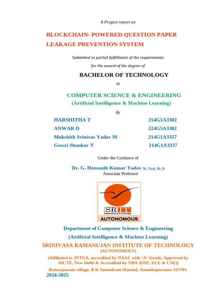 Project Report Final Draft HARSHA | PDF | Machine Learning | Mean ...
