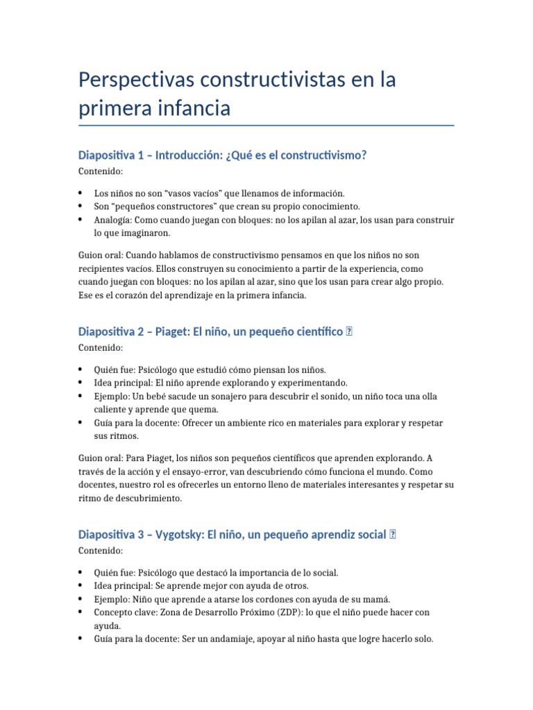 Constructivismo PowerPoint | PDF | Aprendizaje | Andamio