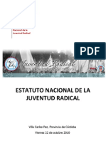 Estatuto Nacional de La Juventud Radical 1