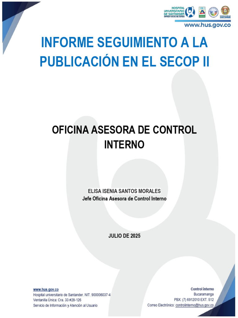 Informe Secop II Final | PDF | Auditoría | Hospital