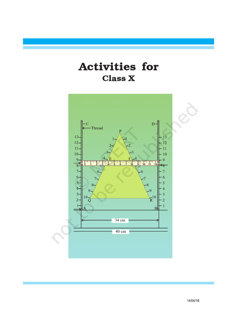 Geometry Activities for Class X | PDF | Quadratic Equation | Equations