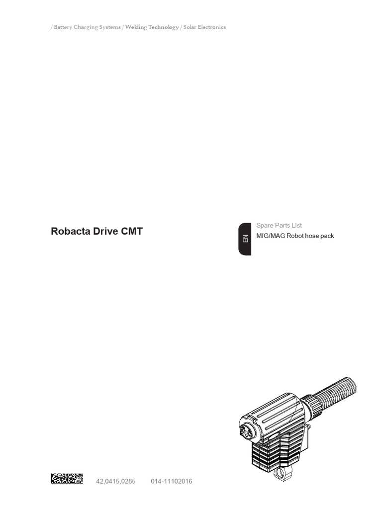 Robacta Drive CMT Spare Parts List | PDF | Mechanical Engineering