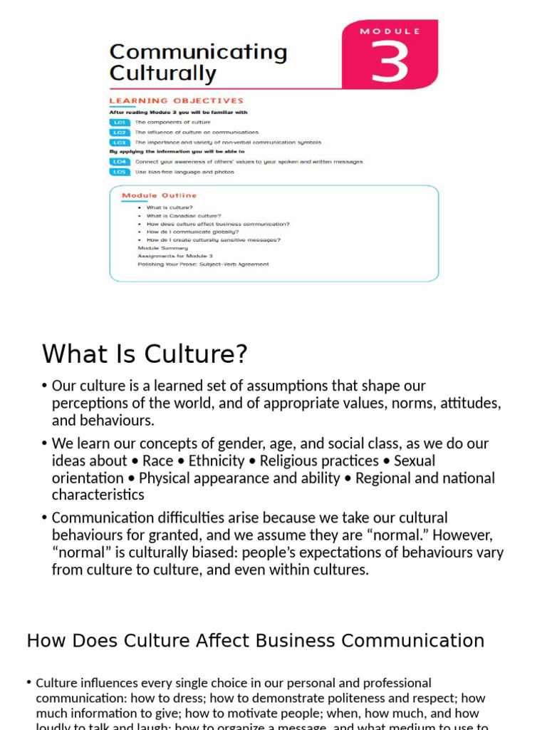 Chapter 3 Culture in Business Communication | PDF | Communication ...