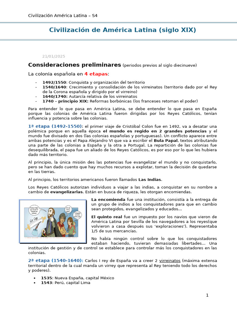 Historia de la Colonización en América Latina | PDF | Nueva españa ...
