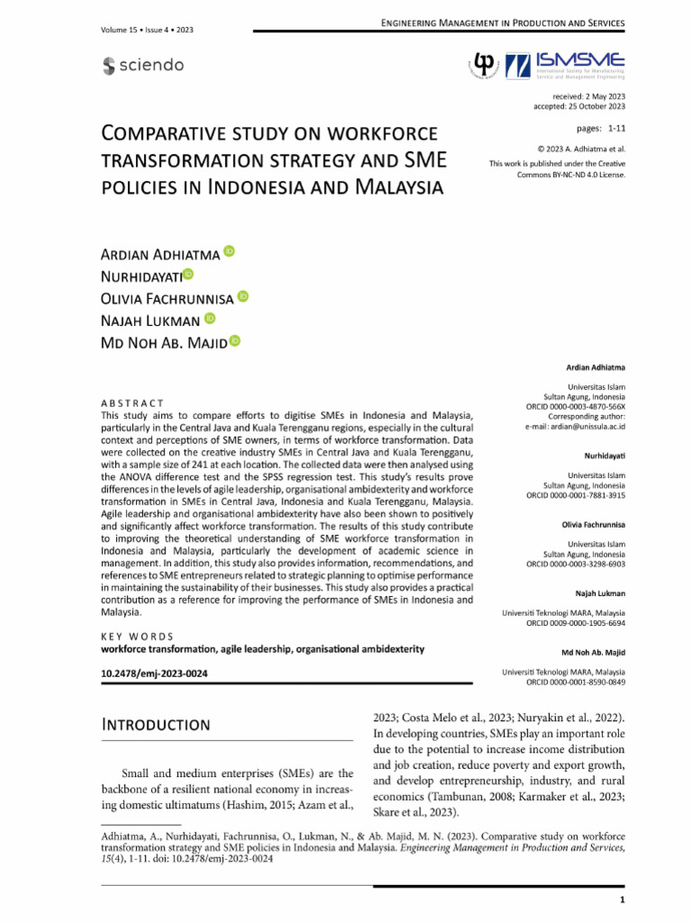 Comparative Study On Workforce Transfor... Agement in Production and ...