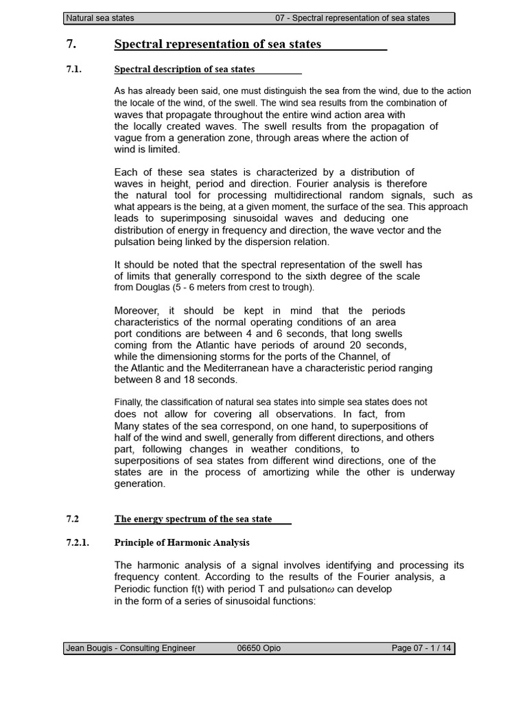 Spectral Analysis of Natural Sea States | PDF | Spectral Density | Waves