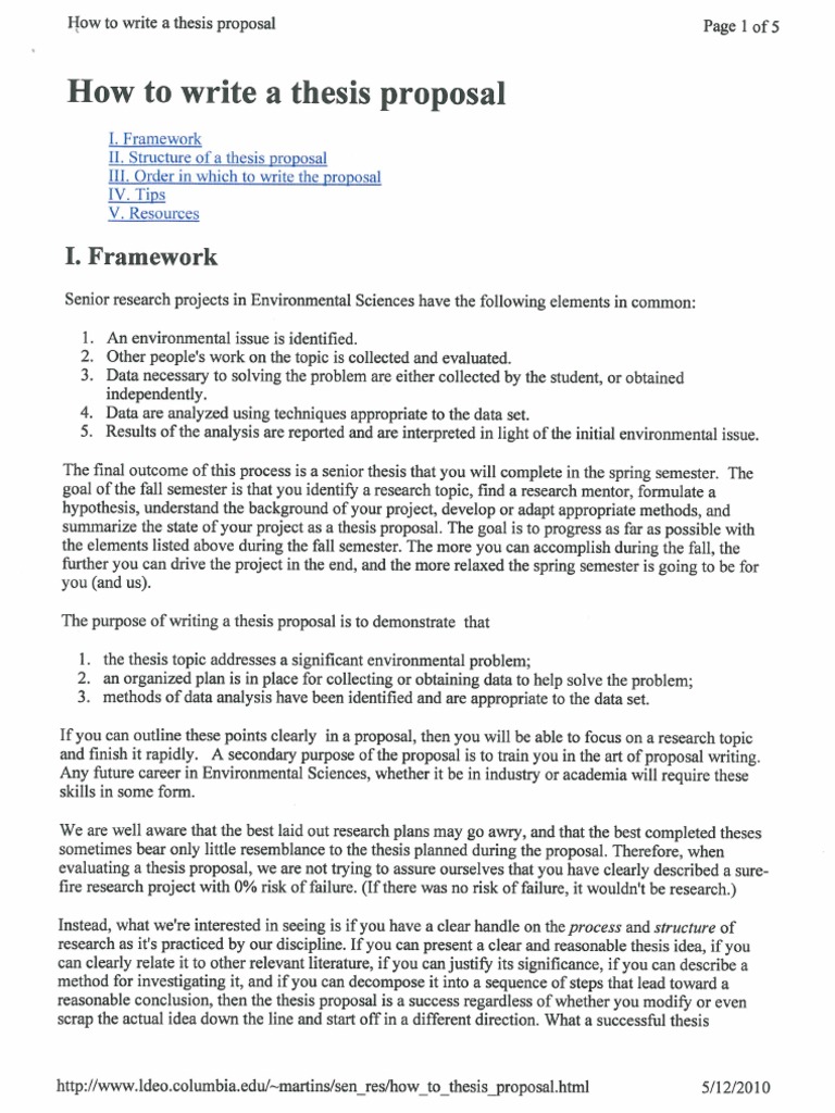How To Write A Thesis Proposal | PDF | Foreign Language Studies