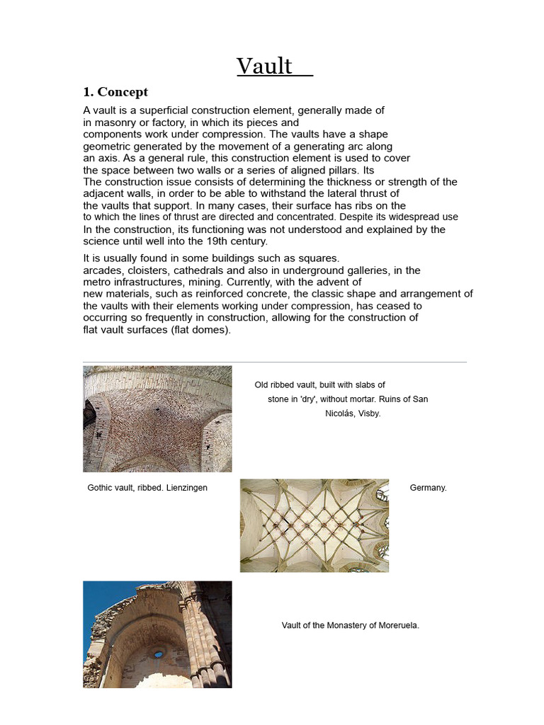Understanding Vault Structures | PDF | Vault (Architecture) | Dome