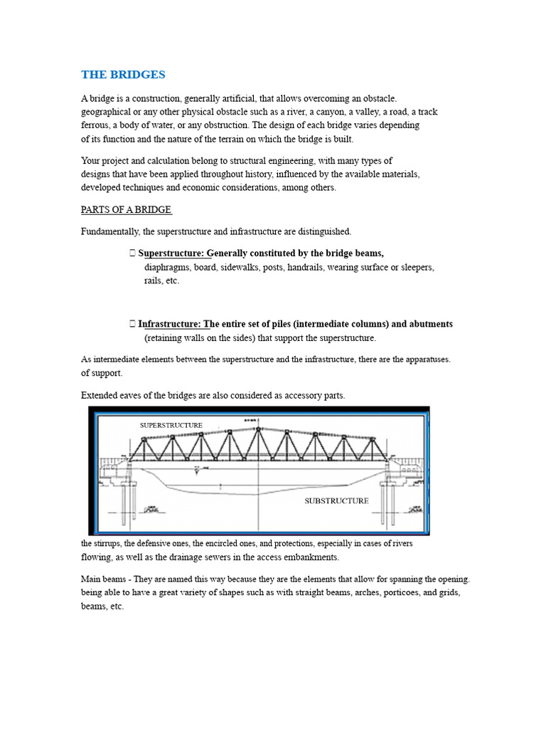 Overview of Bridge Construction Types | PDF | Bridge | Beam (Structure)