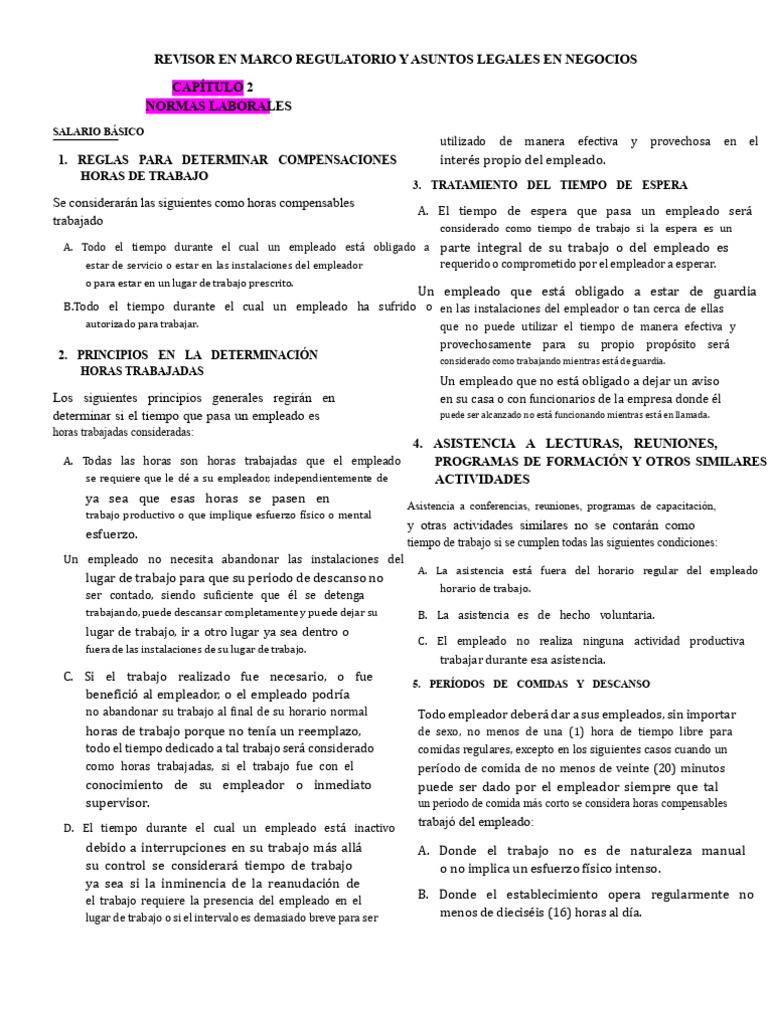 Normas Laborales y Compensaciones | PDF | Salario | Derecho laboral