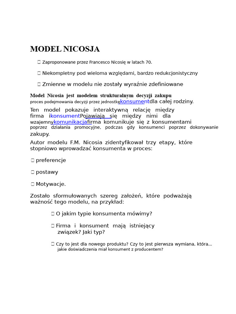 Model Nikozji | PDF