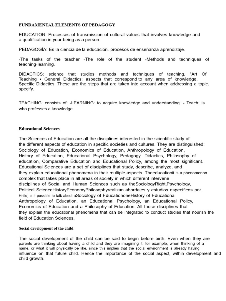 Key Concepts in Pedagogy and Education | PDF | Pedagogy | John Dewey