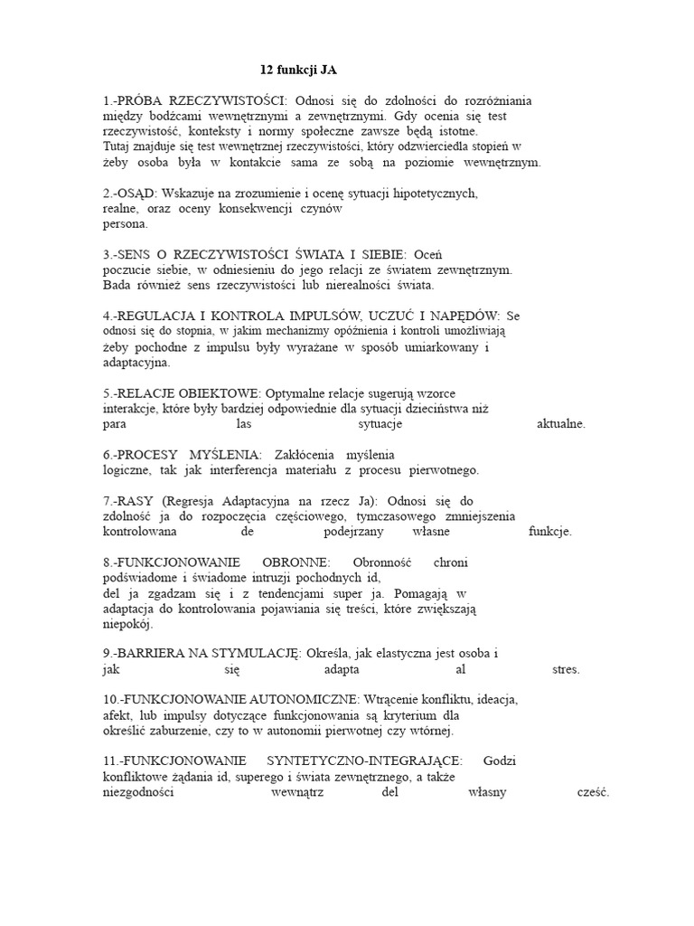 12 Funkcji Ja | PDF