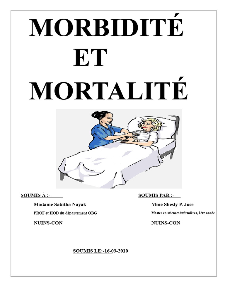 Indicateurs de Morbidité et Mortalité | PDF | Taux de mortalité ...