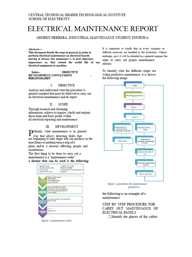 Electrical Maintenance Procedures Guide | PDF | Electrical Equipment ...