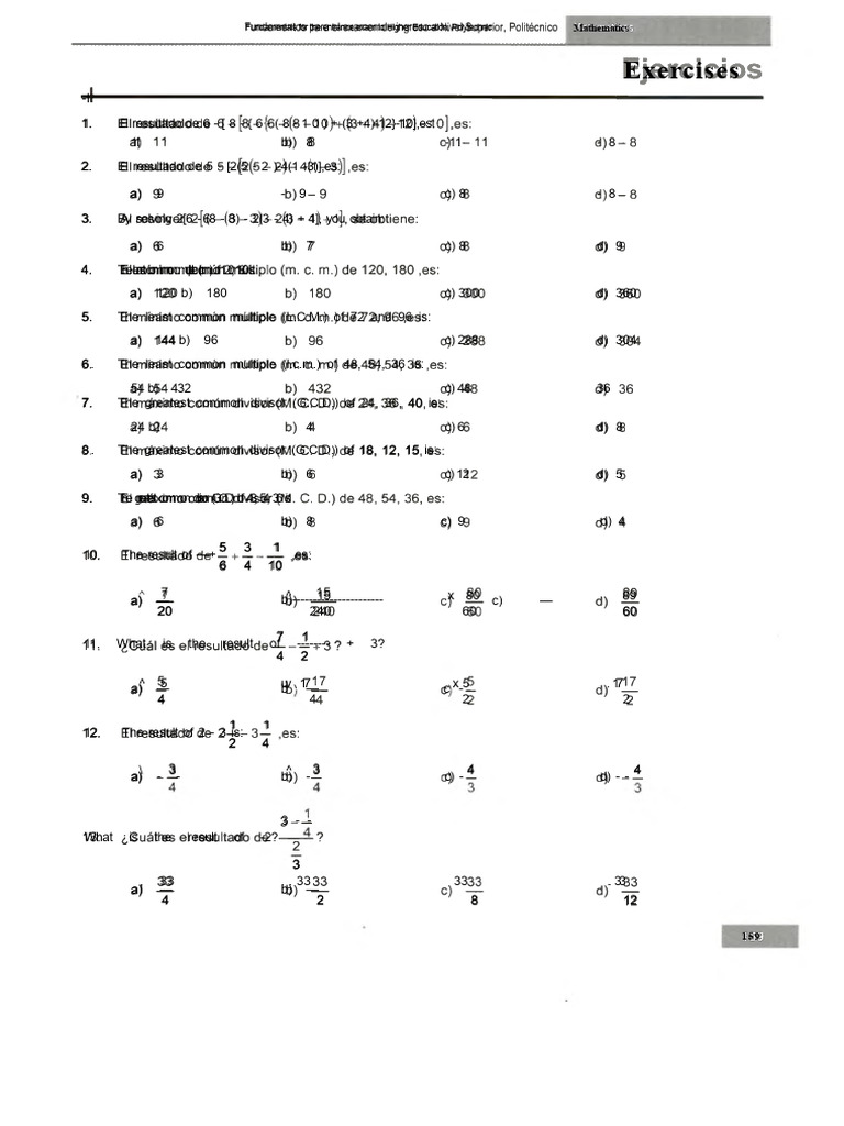 Polytechnic Mathematics Exam Fundamentals | PDF | Polynomial | Abstract ...