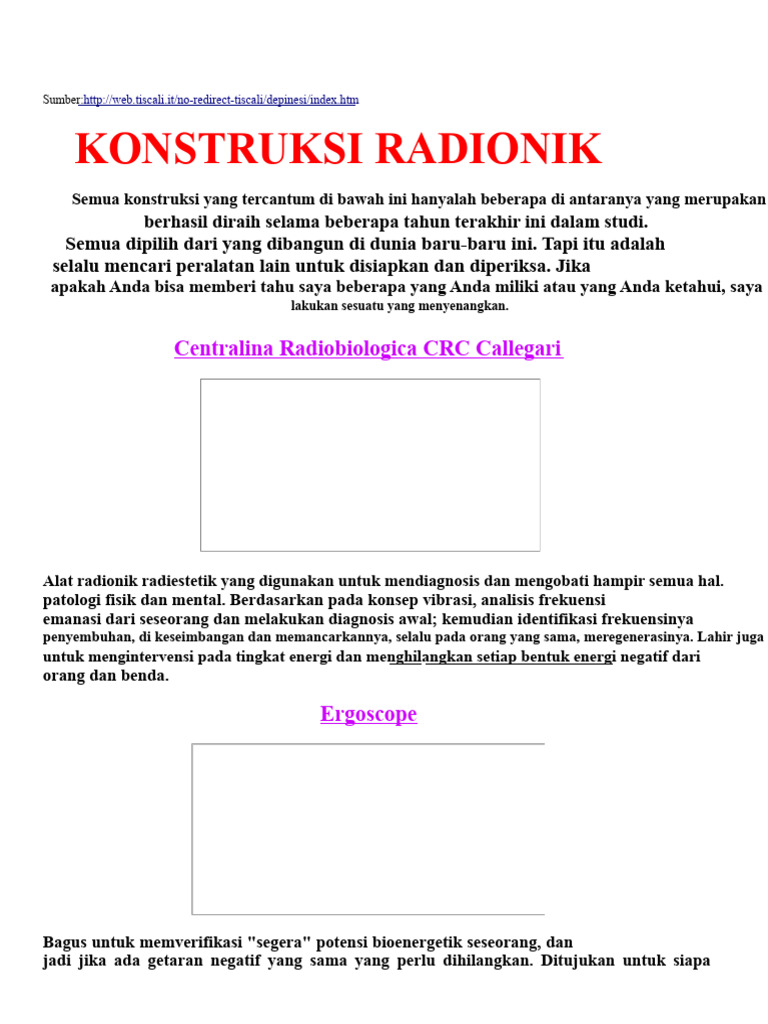 Alat Radionik untuk Kesehatan Energi | PDF